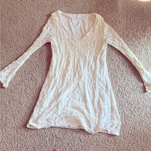 Elegant White Lace Dress